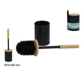 ESCOBILLERO C/ESCOBILLA ROND 36X9.5CM NEGRO