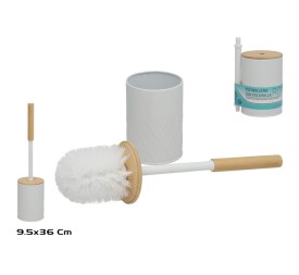 ESCOBILLERO C/ESCOBILLA ROND 36X9.5CM BLANCO