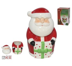 TARRO SANTA DECORADO 13,5X13X20 CM