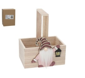 CESTA XMAS C/SANTA 12X15CM