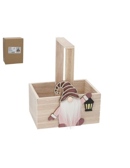 CESTA XMAS C/SANTA 12X15CM