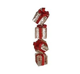 CAJAS REGALO X4 C/60 LUCES 15X85CM ORO