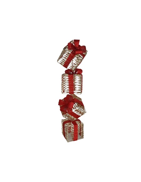 CAJAS REGALO X4 C/60 LUCES 15X85CM ORO