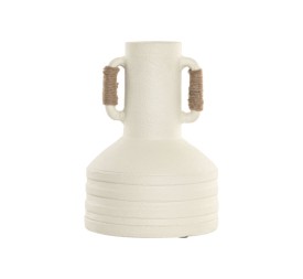 JARRON TERRACOTA RATAN 25X25X36 ASAS BLANCO