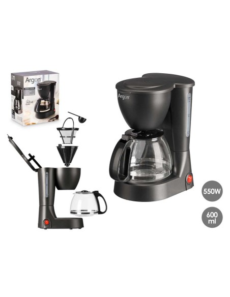 CAFETERA VASO FILTRO 6 TAZAS 550W 0,6L