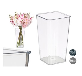 JARRON CUADRADO ACRLICO 30CM