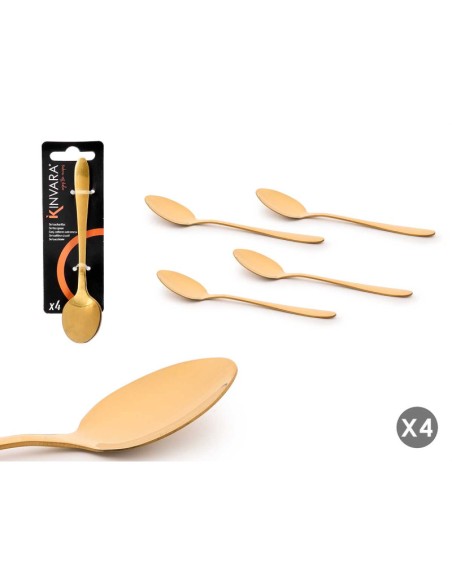 SET 4 CUCHARILLAS DORADAS