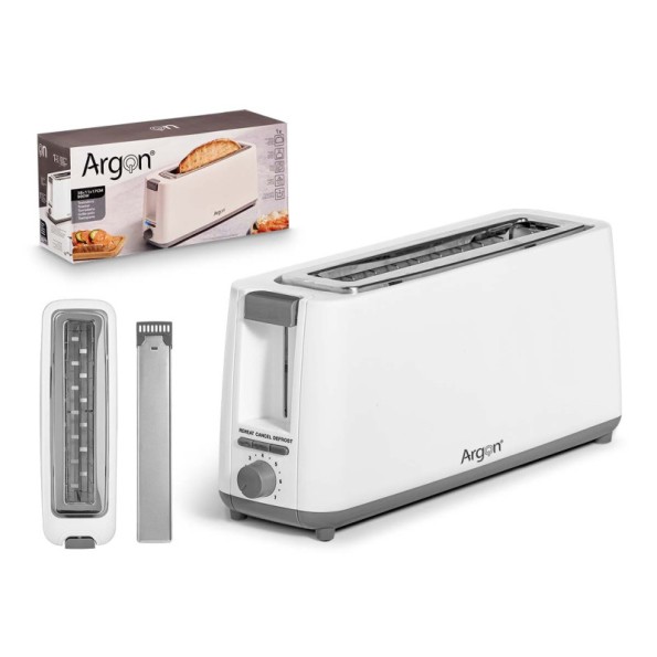 TOSTADORA SIMPLE LARGA BLANCO MATE 900W
