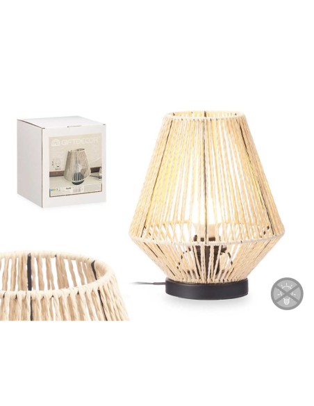 LAMPARA SOBREMESA PIRAMIDAL CUERDA