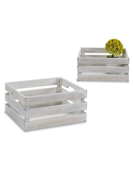CAJA BLANCO ENVEJECIDO 21X15X11 CM