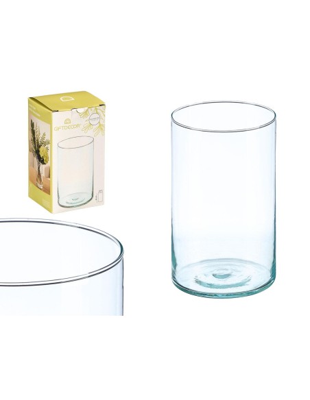 JARRON CRISTAL CILINDRO 12CM DIAM X 21CM
