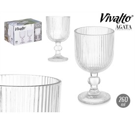 COPA TRANSPARENTE RAYAS 260ML