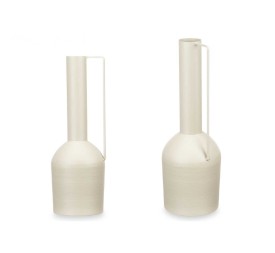 JARRON ACERO ALTO CREMA PASTEL