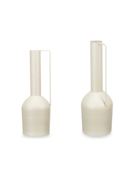 JARRON ACERO ALTO CREMA PASTEL