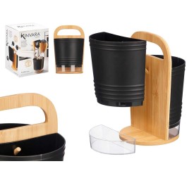 PORTAUTENSILIOS DOBLE ASA NEGRO