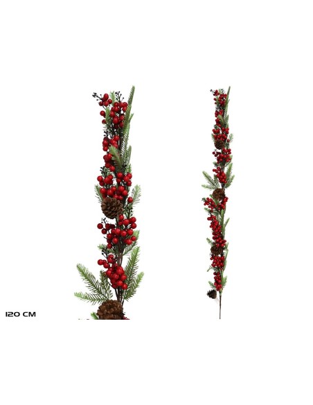 GUIRNALDA PINO BAYAS ROJAS 120CM