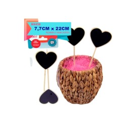 MINI PIZARRA TROQUELADA CORAZON CON PALO