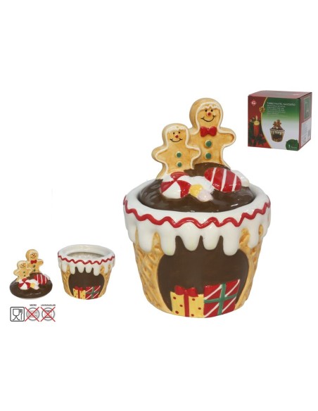 TARRO PASTEL NAVIDEÑO 14X14X18 CM