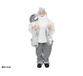 SANTA CLAUS DE PIE 110CM BLANCO/GRIS