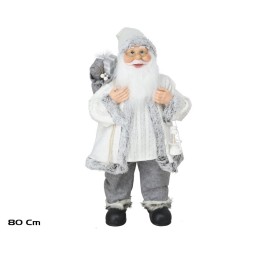 SANTA CLAUS DE PIE 80CM BLANCO/GRIS