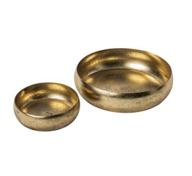 PLATOS DE METAL S/2 DORADOS S D14 H4 - B D22 H5,5