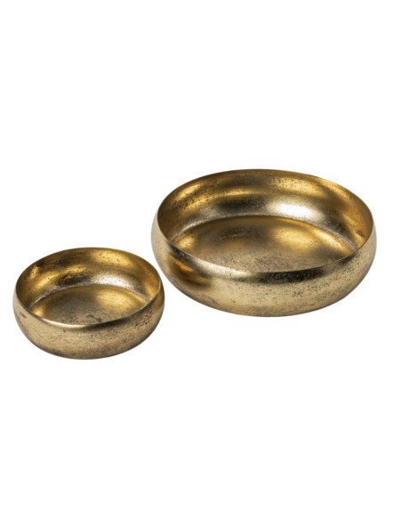 PLATOS DE METAL S/2 DORADOS S D14 H4 - B D22 H5,5