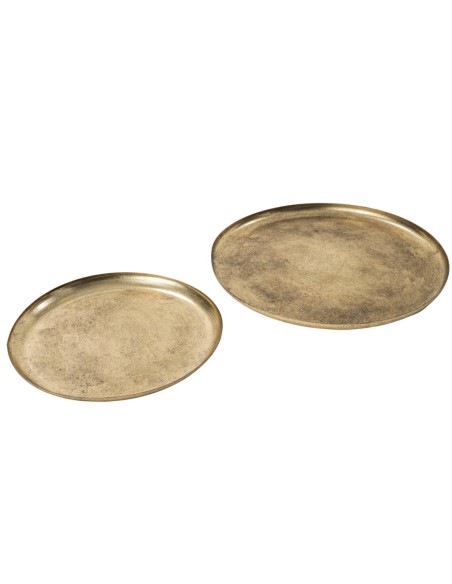 PLATOS DE METAL S/2 DORADO S D25 H2 - B D32,5 H2