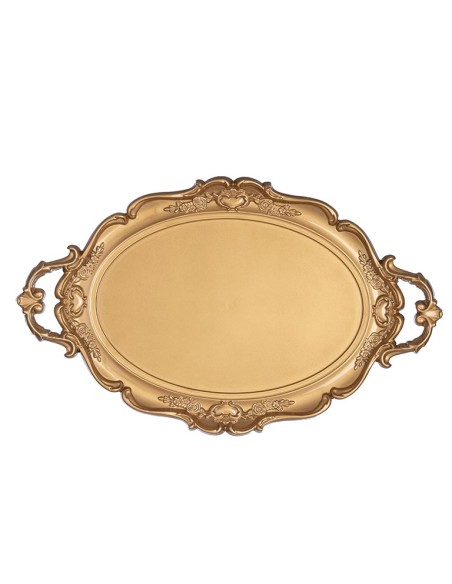 BANDEJA OVALADA ORO 48X29 H4