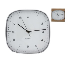 RELOJ PARED CUAM 29X29CM PLATA