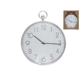 RELOJ PARED CLINI 31,5CM PLATA