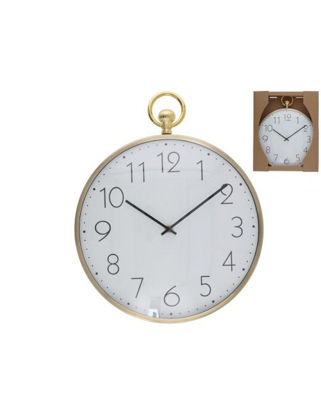 RELOJ PARED CLINI 31,5CM DORADO