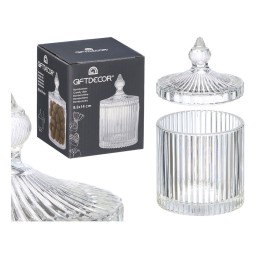 BOMBONERA CRISTAL RAYAS 8,5X14CM