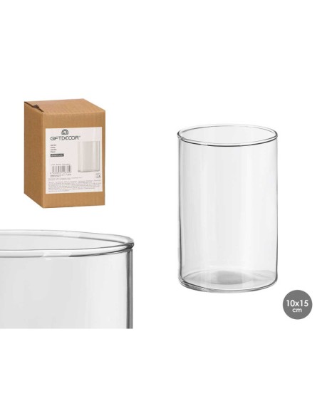 FLORERO CRISTAL CILINDRO 10X15CM