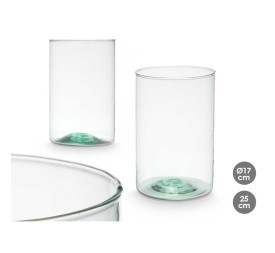 JARRON VIDRIO RECICLADO CILINDRO 17X25CM