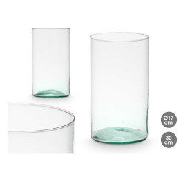 JARRON VIDRIO RECICLADO CILINDRO 17X30CM