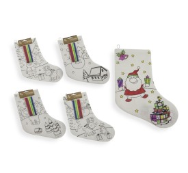 CALCETIN PARA COLOREAR CON 5 ROTULADORES