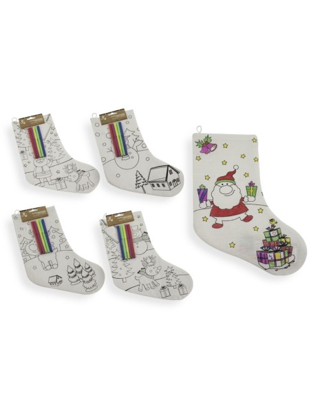 CALCETIN PARA COLOREAR CON 5 ROTULADORES