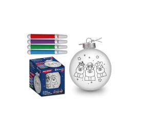 BOLA REYES MAGOS PARA COLOREAR CON 4 MINI ROTULADORES