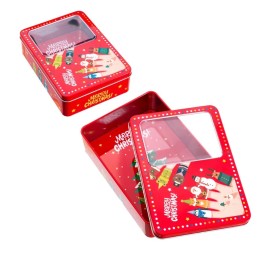 CAJA PAPA NOEL METAL 15 X 11 X 4,30 CM