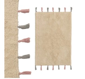 ALFOMBRA ALGODÓN BEIGE 60 X 90 CM