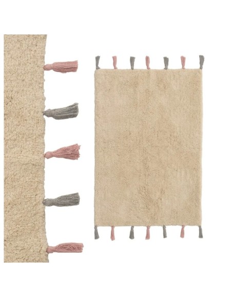 ALFOMBRA ALGODÓN BEIGE 60 X 90 CM