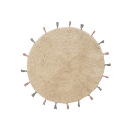 ALFOMBRA ALGODÓN BEIGE 90 X 90 CM