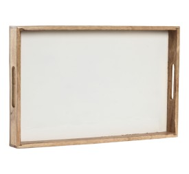 BANDEJA MANGO 43,5X27X4,5 LACADO BLANCO