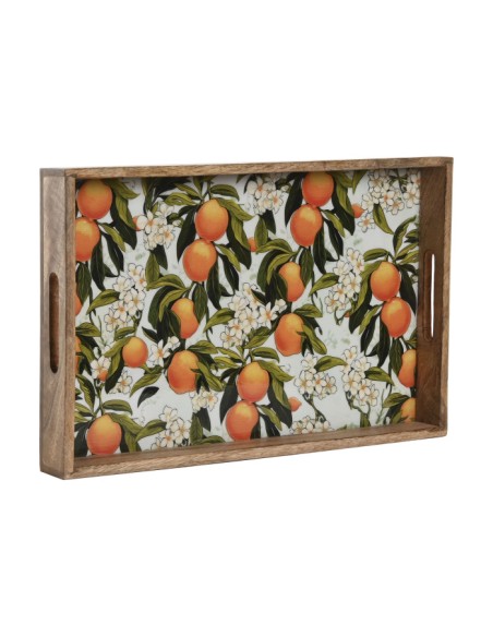 BANDEJA MANGO 43,5X27X5 LACADO MULTICOLOR