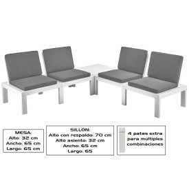 SET JARDIN MOLOK BLANCO C/COJINES
