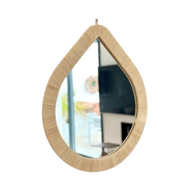 ESPEJO DECORATIVO ARTESANAL GOTA  58X50