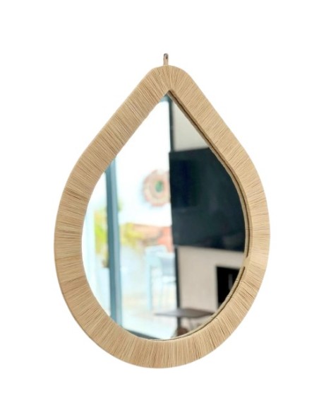 ESPEJO DECORATIVO ARTESANAL GOTA  58X50
