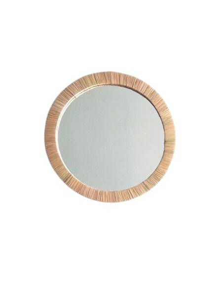 ESPEJO DECORATIVO ARTESANAL REDONDO 40X40CM