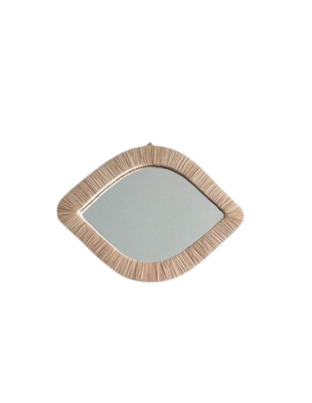 ESPEJO DECORATIVO ARTESANAL OJO 37X30CM