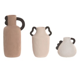 JARRON SET 3 GRES 13X10X24 ASA MULTICOLOR